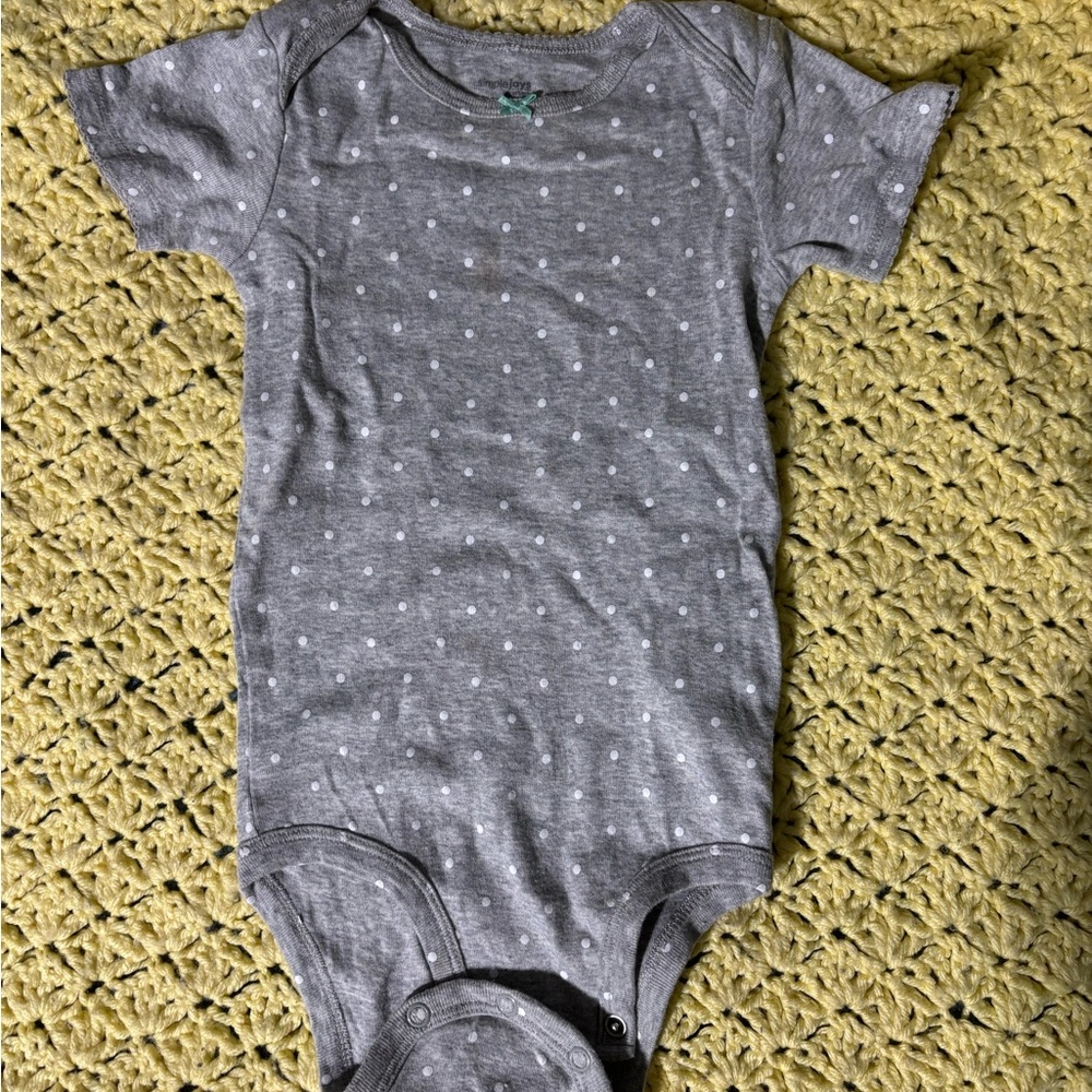 10/$20 Carter's Gray and White Bodysuit Soft Cotton One Piece